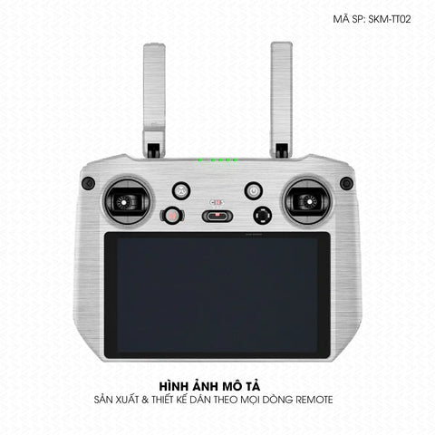 Dán Skin Remote (Điều Khiển) Vân Xước Titan Bạc | SKM-TT02