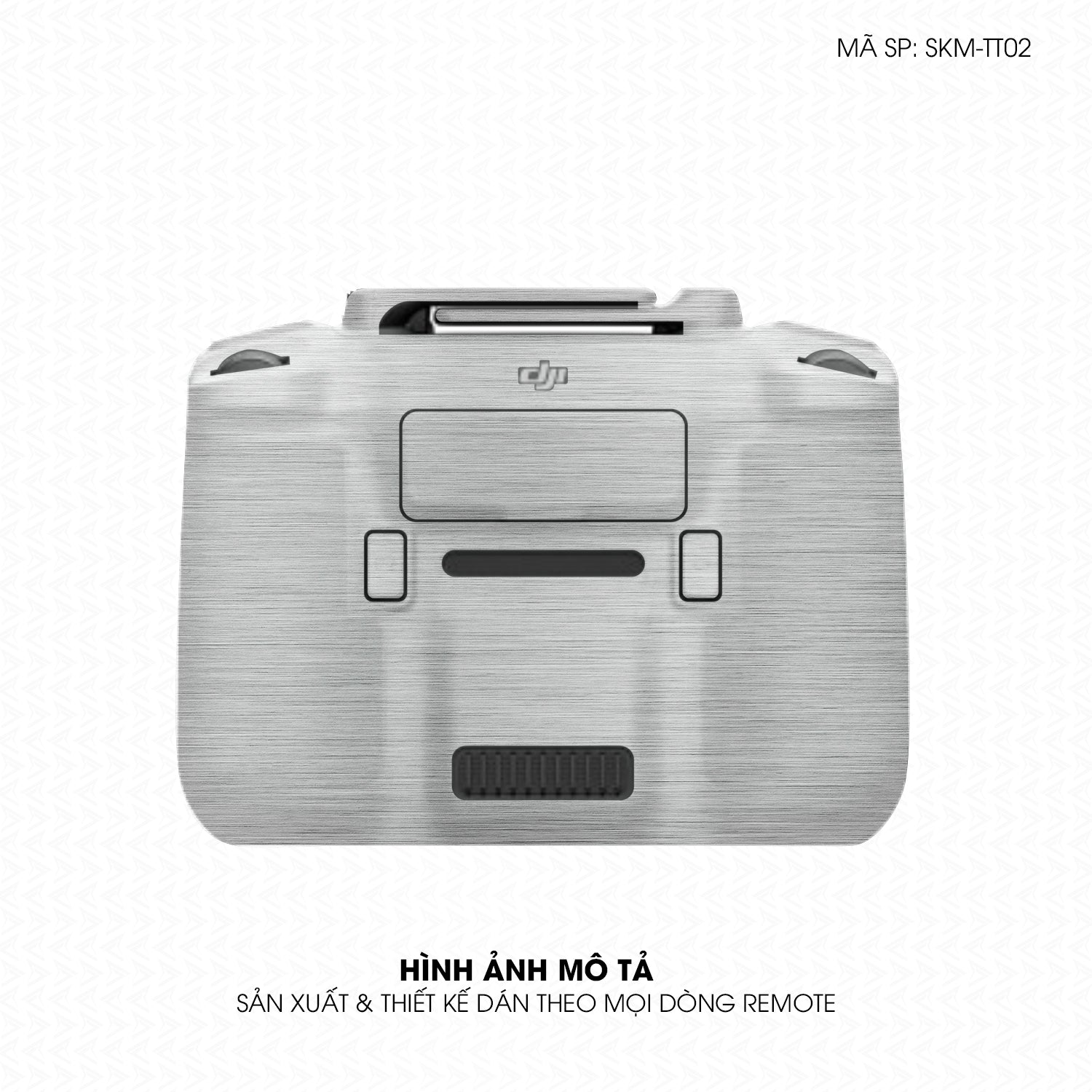Dán Skin Remote (Điều Khiển) Vân Xước Titan Bạc | SKM-TT02
