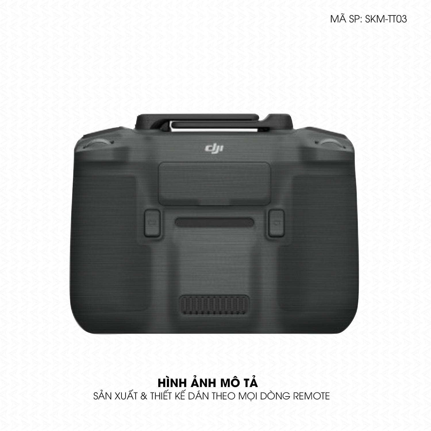 Dán Skin Remote (Điều Khiển) Vân Xước Titan Đen Xám | SKM-TT03