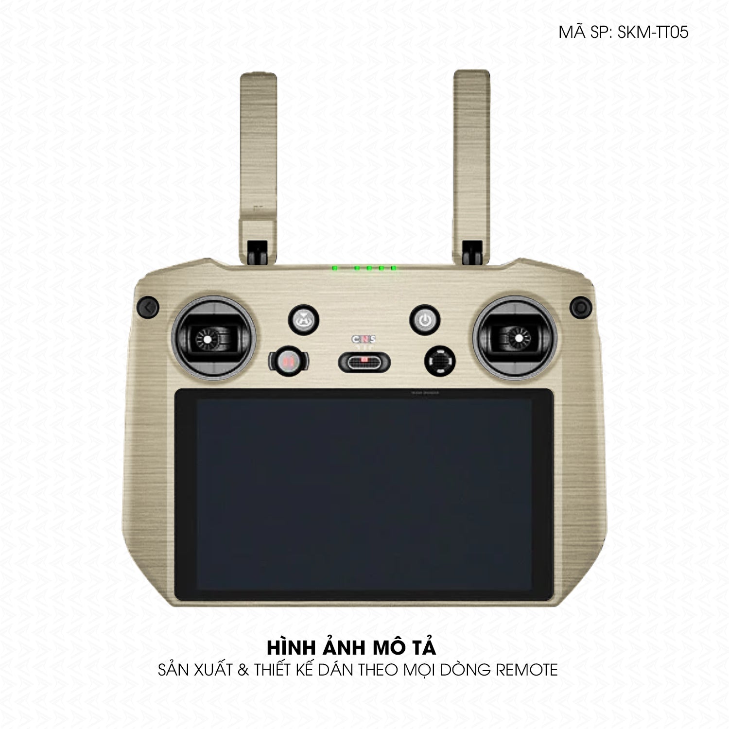 Dán Skin Remote (Điều Khiển) Vân Xước Titan Vàng Sampanh | SKM-TT05