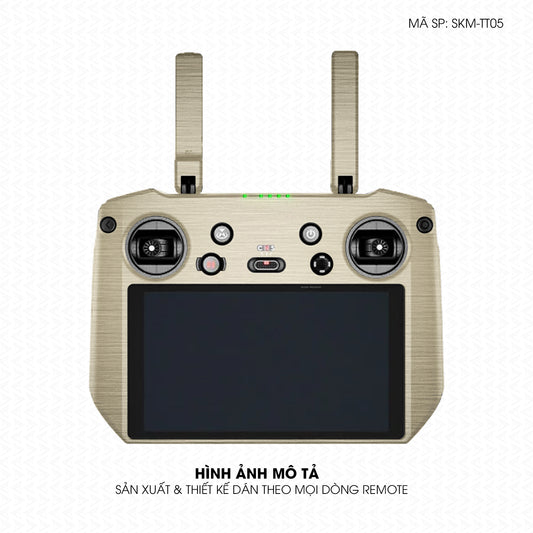 Dán Skin Remote (Điều Khiển) Vân Xước Titan Vàng Sampanh | SKM-TT05