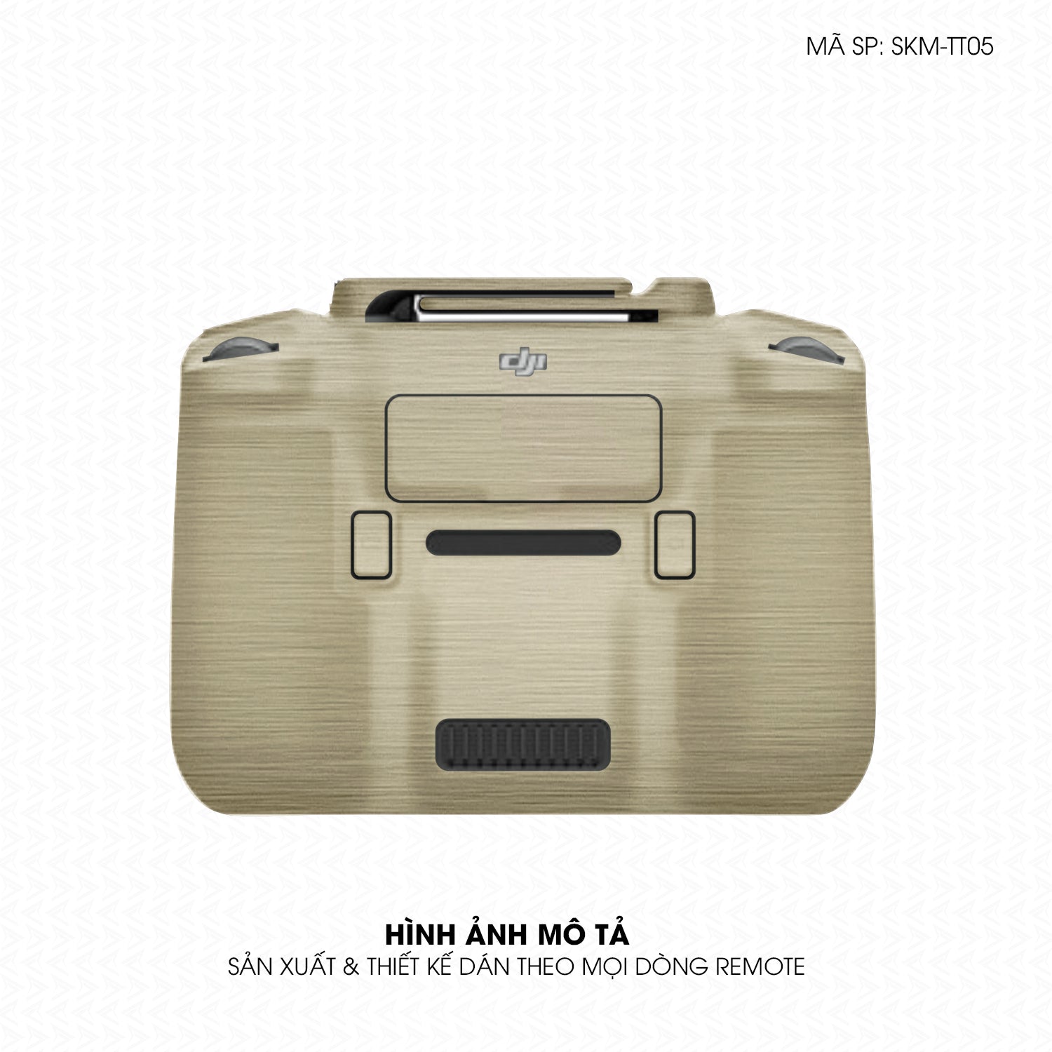 Dán Skin Remote (Điều Khiển) Vân Xước Titan Vàng Sampanh | SKM-TT05