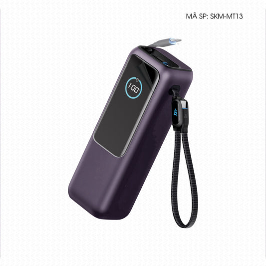 Dán Skin Sạc Dự Phòng Anker Đổi Màu Tím Metallic | SKM-MT13