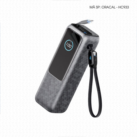 Dán Skin Sạc Dự Phòng Anker Vân Tổ Ong Xám | ORACAL-HC933
