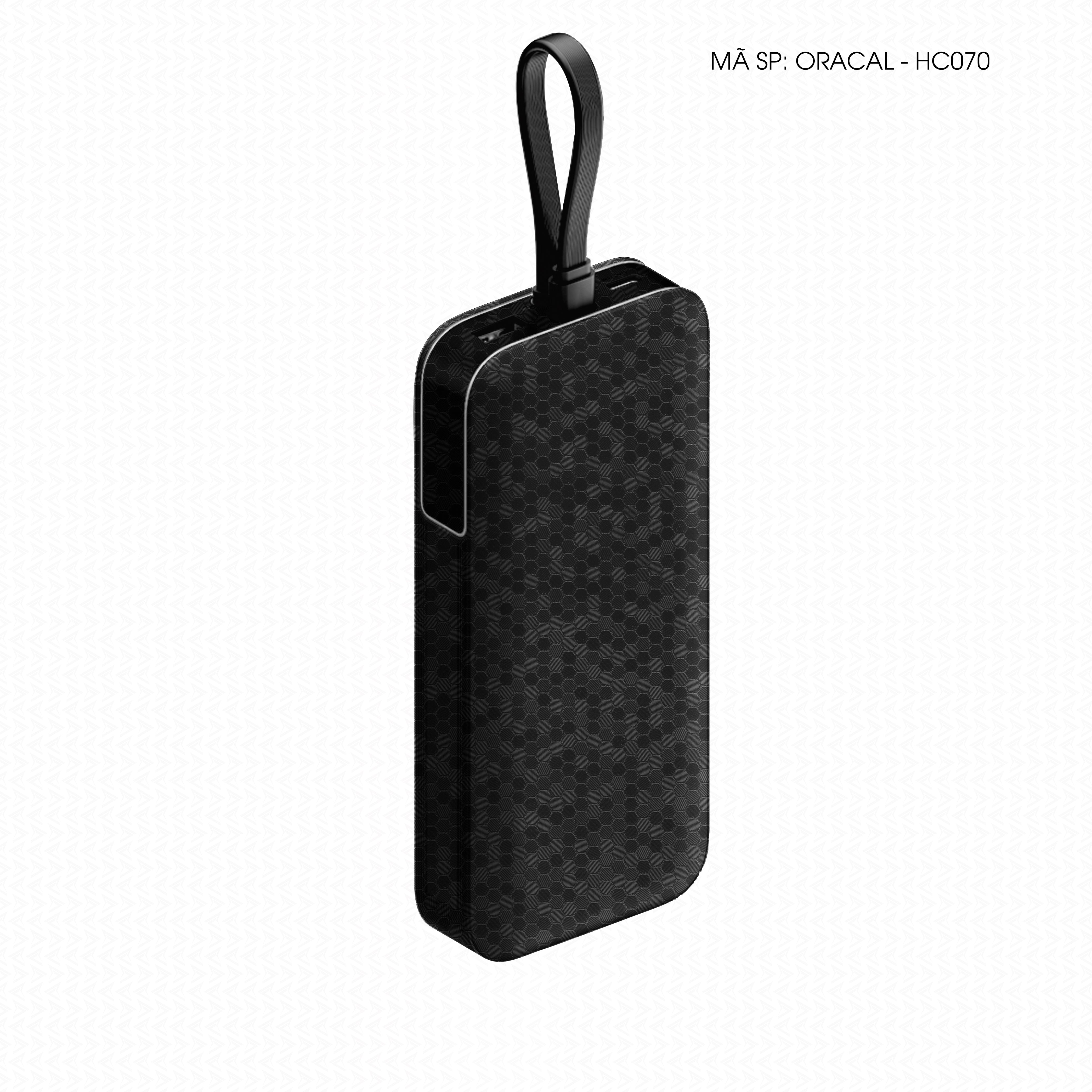 Dán Skin Sạc Dự Phòng Cutek Vân Tổ Ong Đen | ORACAL-HC070