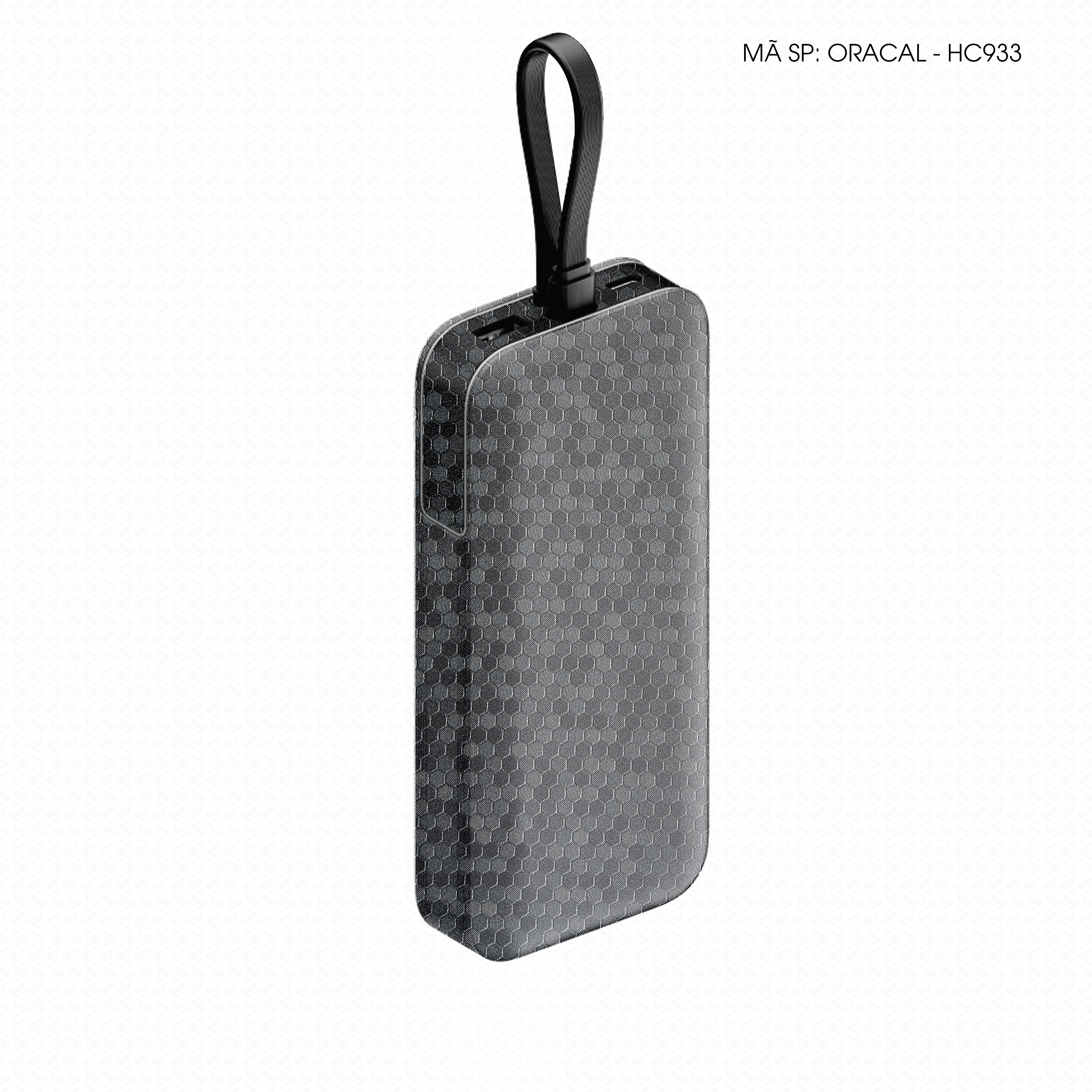 Dán Skin Sạc Dự Phòng Cutek Vân Tổ Ong Xám | ORACAL-HC933