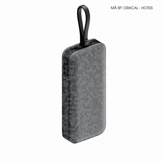 Dán Skin Sạc Dự Phòng Cutek Vân Tổ Ong Xám | ORACAL-HC933