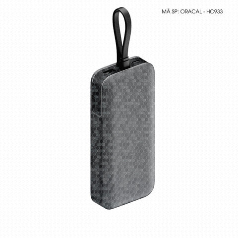 Dán Skin Sạc Dự Phòng Cutek Vân Tổ Ong Xám | ORACAL-HC933