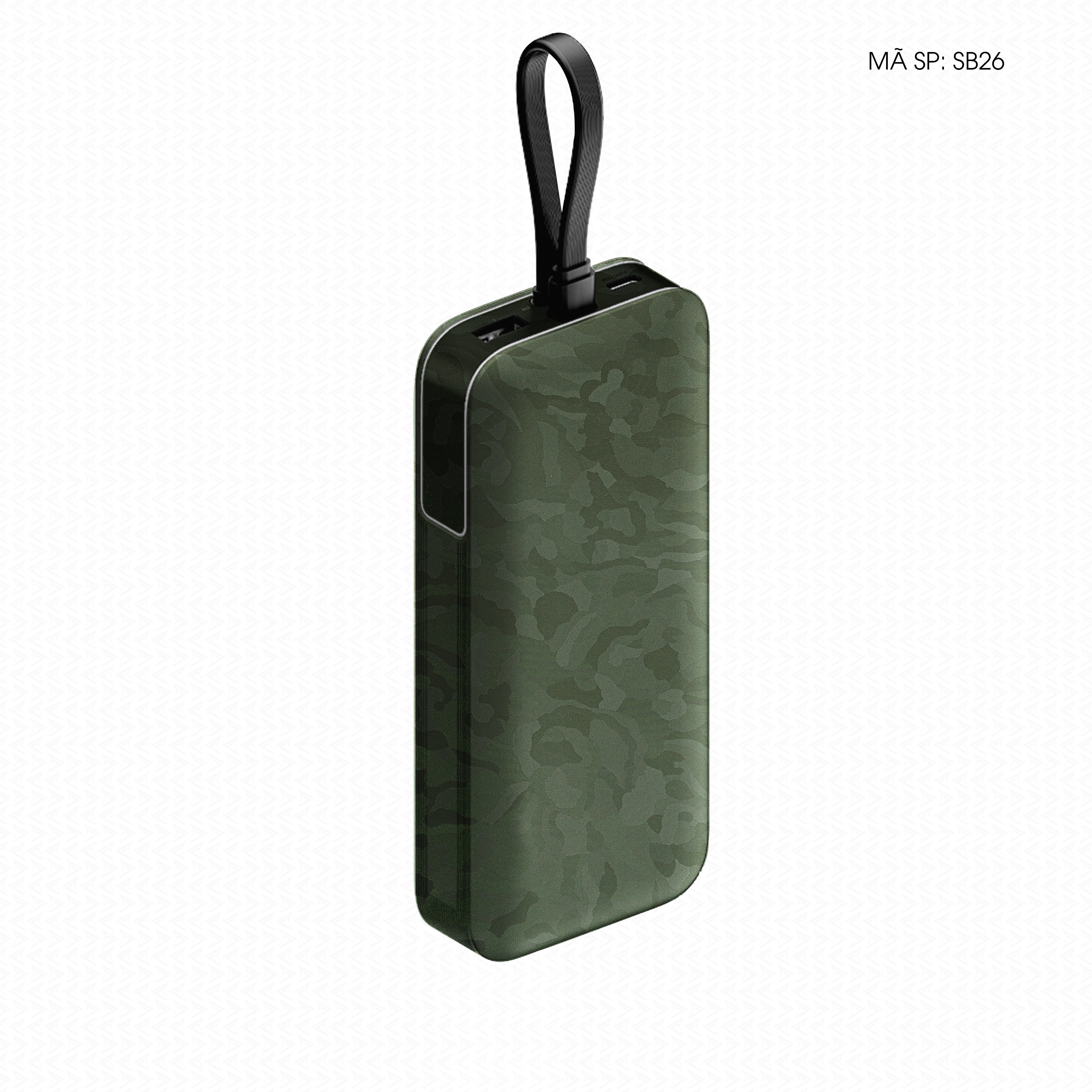 Dán Skin Sạc Dự Phòng Cutek Vân Camo Xanh | SB26