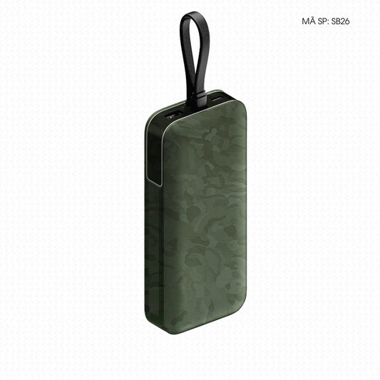 Dán Skin Sạc Dự Phòng Cutek Vân Camo Xanh | SB26
