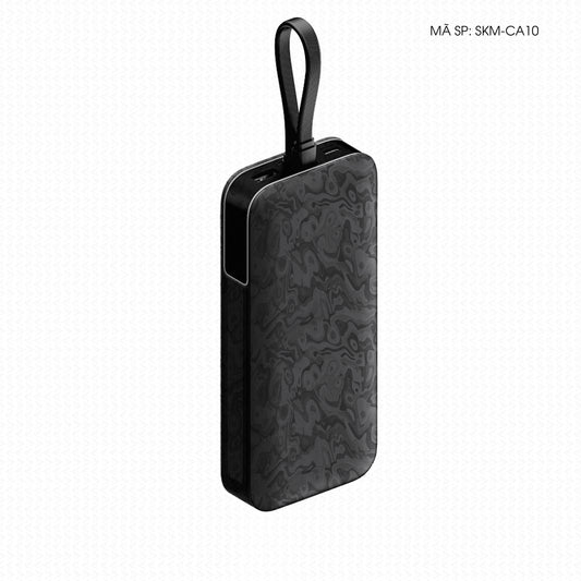 Dán Skin Sạc Dự Phòng Cutek Vân Carbon Pattern | SKM-CA10