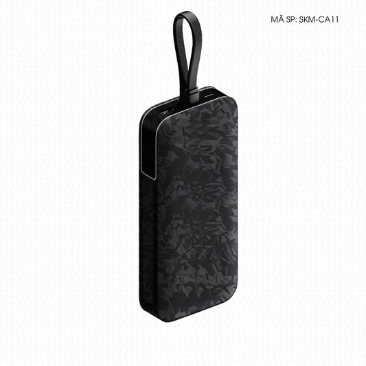 Dán Skin Sạc Dự Phòng Cutek Vân Carbon Forget | SKM-CA11
