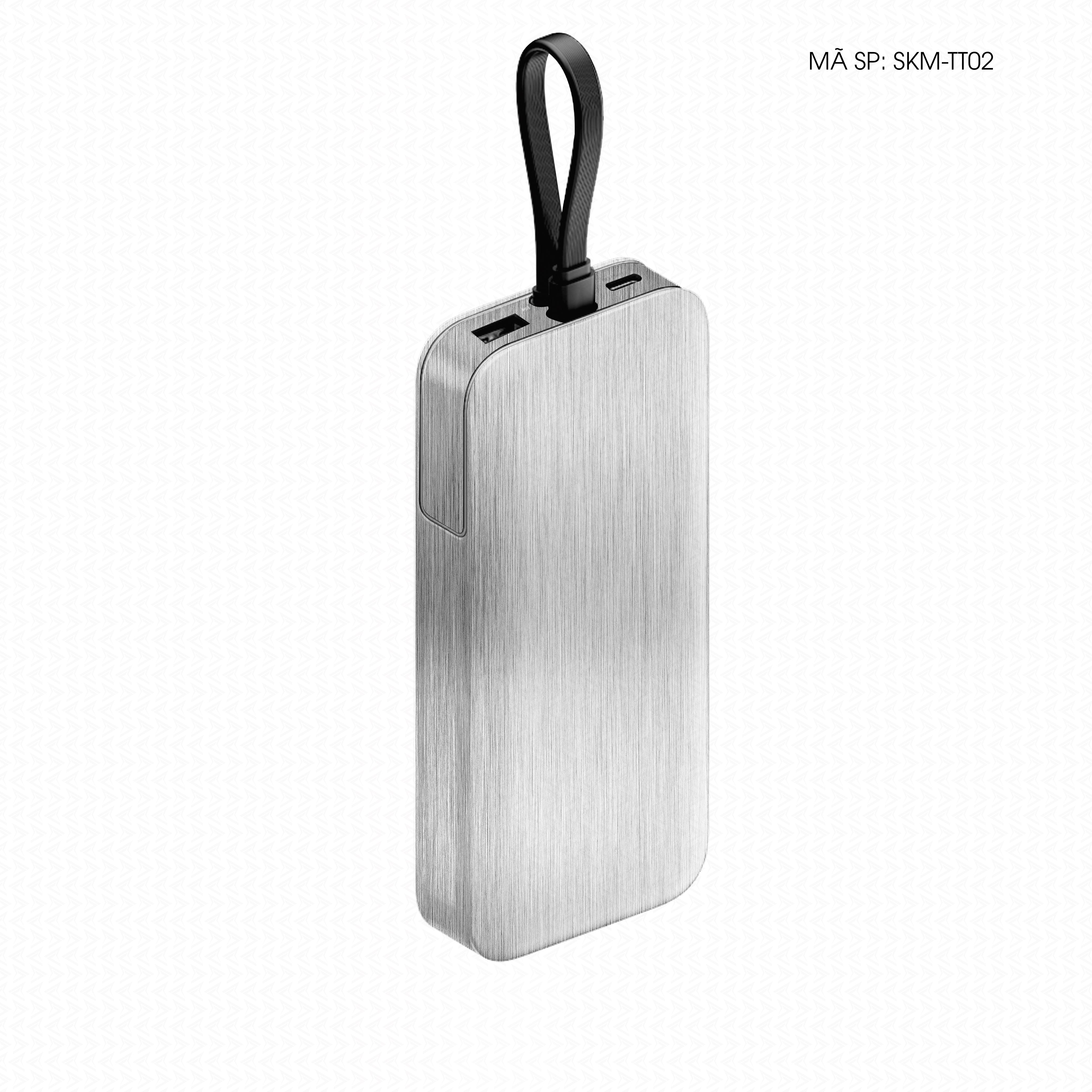 Dán Skin Sạc Dự Phòng Cutek Vân Xước Titan Bạc | SKM-TT02