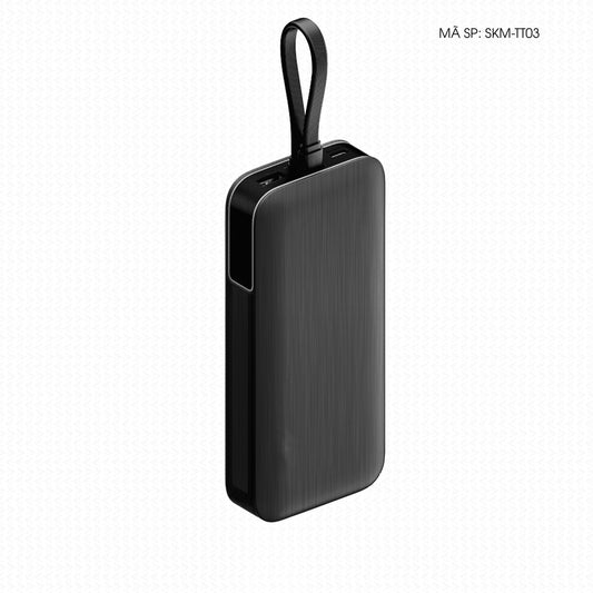 Dán Skin Sạc Dự Phòng Cutek Vân Xước Titan Đen Xám | SKM-TT03