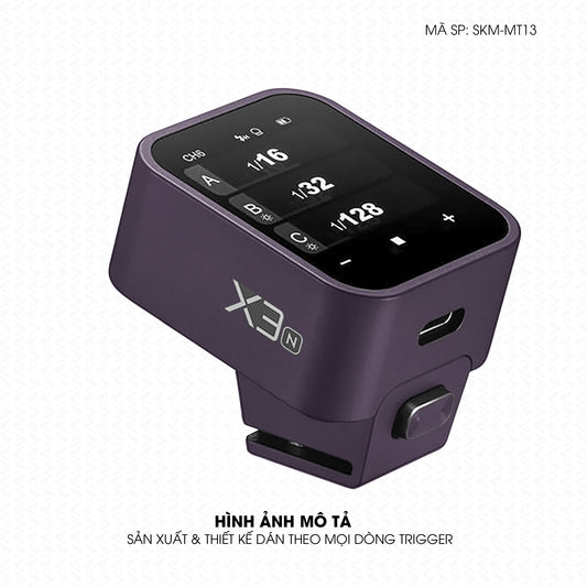 Dán Skin Trigger Máy Ảnh Đổi Màu Tím Metallic | SKM-MT13