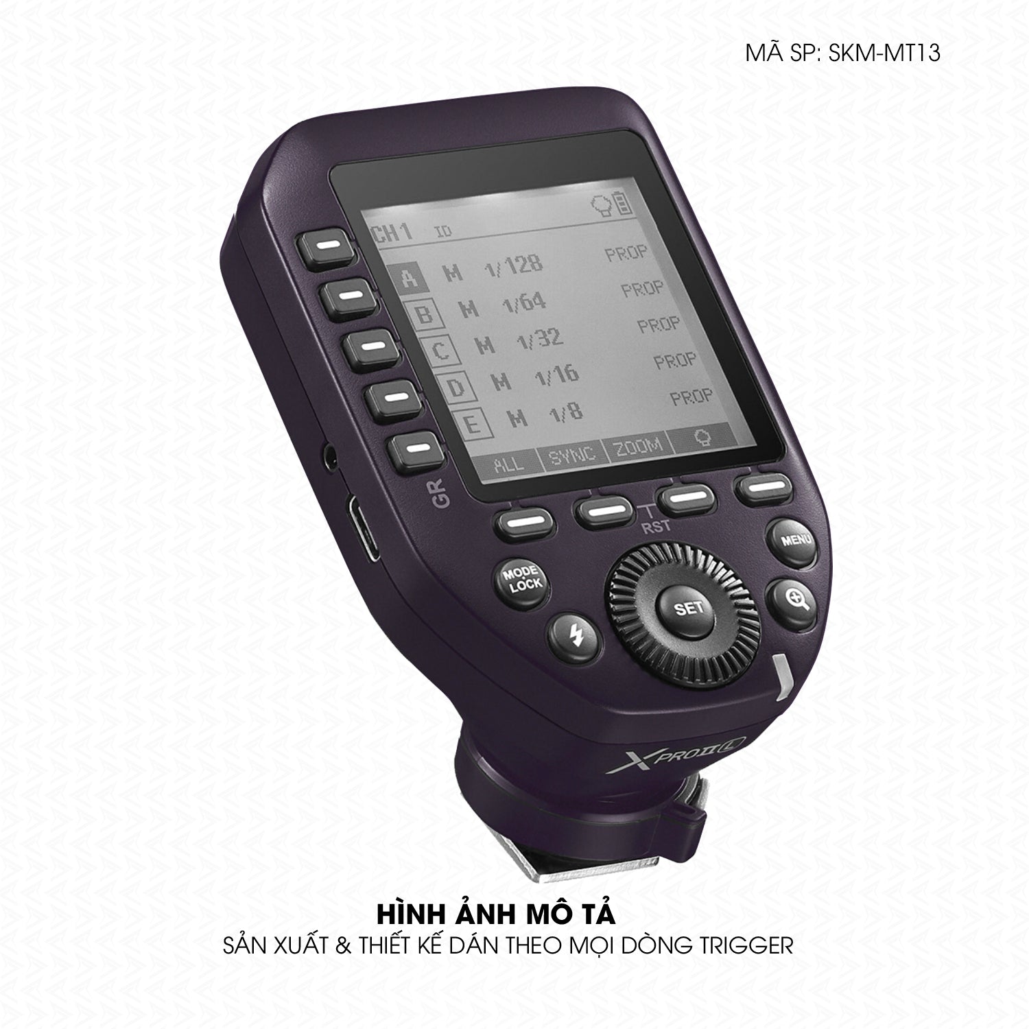 Dán Skin Trigger Máy Ảnh Đổi Màu Tím Metallic | SKM-MT13