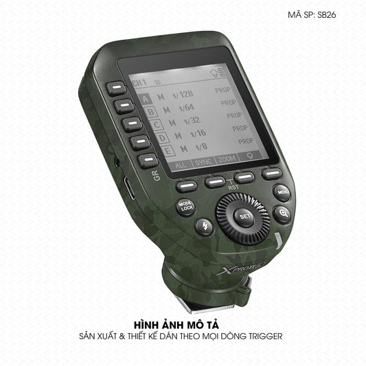 Dán Skin Trigger Máy Ảnh Vân Camo Xanh | SB26