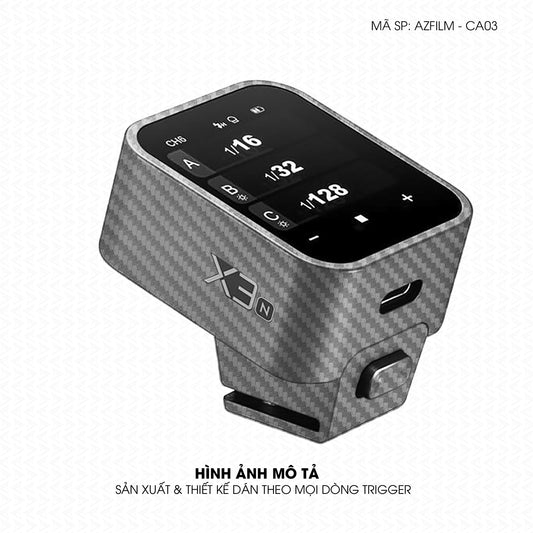 Dán Skin Trigger Máy Ảnh Vân Carbon Xám | AZFILM-CA03