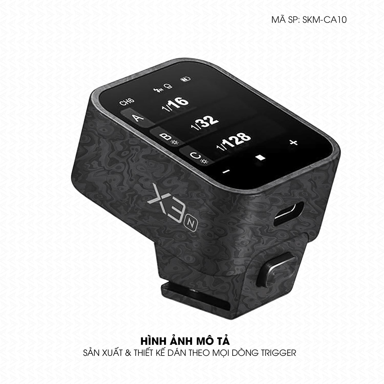 Dán Skin Trigger Máy Ảnh Vân Carbon Pattern | SKM-CA10