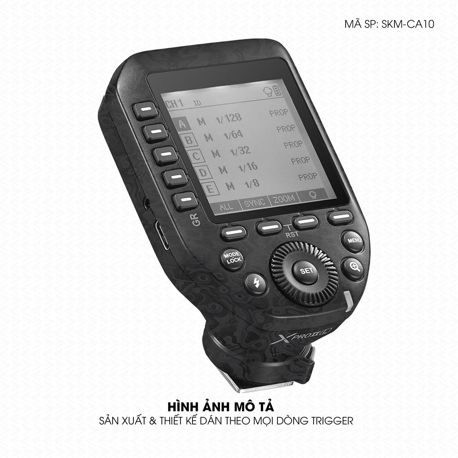 Dán Skin Trigger Máy Ảnh Vân Carbon Pattern | SKM-CA10