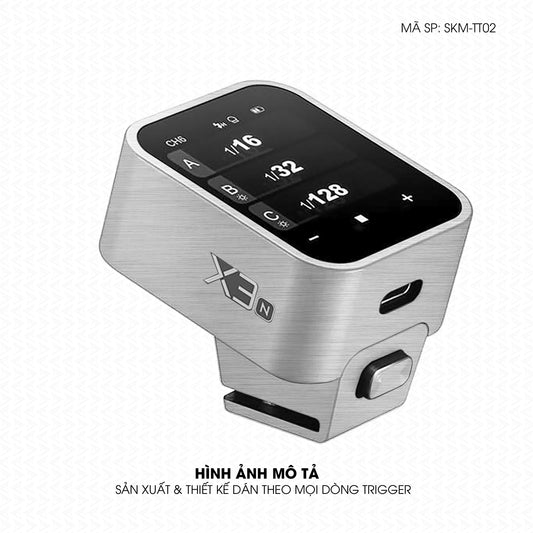 Dán Skin Trigger Máy Ảnh Vân Xước Titan Bạc | SKM-TT02