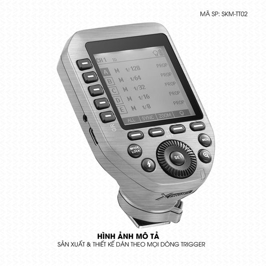Dán Skin Trigger Máy Ảnh Vân Xước Titan Bạc | SKM-TT02
