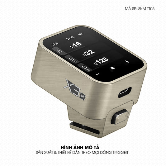 Dán Skin Trigger Máy Ảnh Vân Xước Titan Vàng Sampanh | SKM-TT05