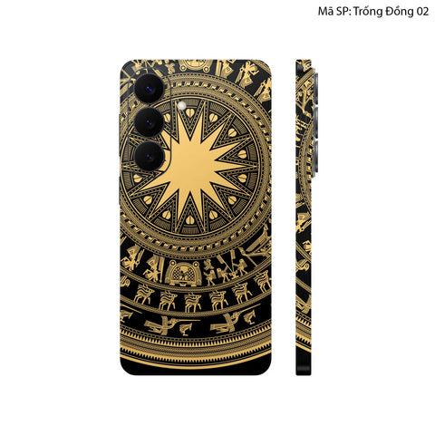Dán Skin Galaxy S26 Series Hình Trống Đồng 02 Vàng Đen