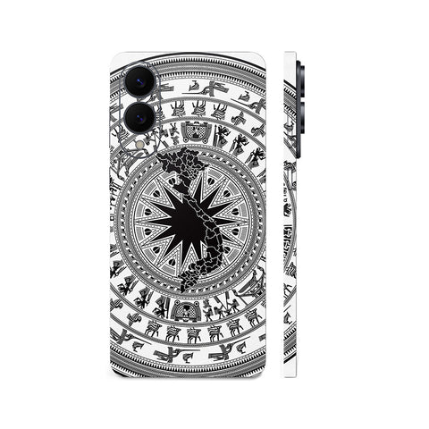 Dán Skin Samsung Galaxy S25 Series Hình Trống Đồng Bản Đồ Trắng