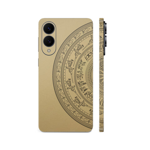 Dán Skin Samsung Galaxy S25 Series Hình Trống Đồng Vàng Đồng