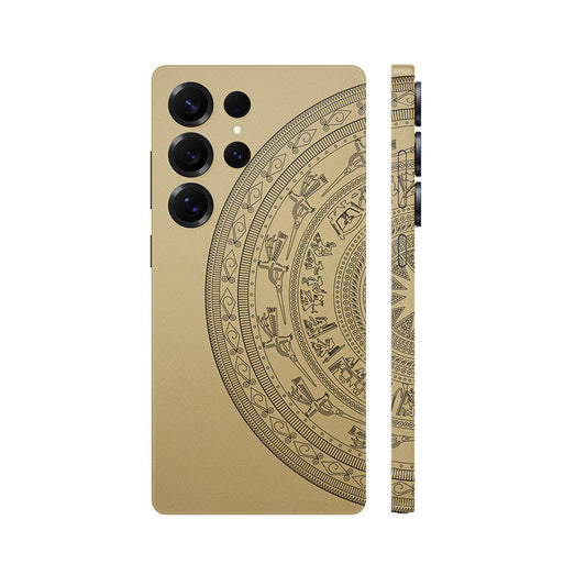 Dán Skin Samsung Galaxy S25 Series Hình Trống Đồng Vàng Đồng