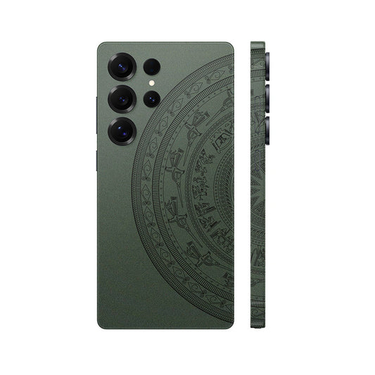 Dán Skin Samsung Galaxy S25 Series Hình Trống Đồng Xanh Midnight