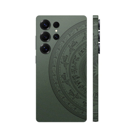 Dán Skin Samsung Galaxy S25 Series Hình Trống Đồng Xanh Midnight