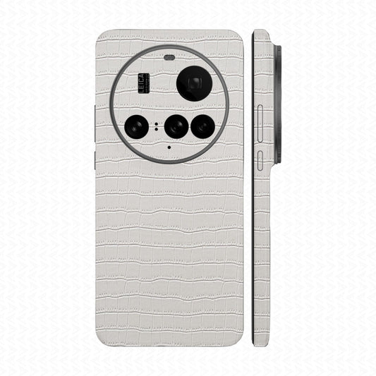 Miếng Dán Da Xiaomi 15 Ultra Vân Cá Sấu Trắng