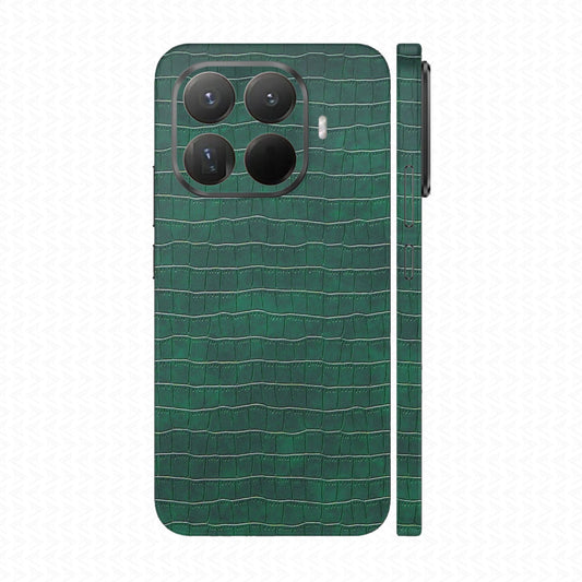 Miếng Dán Da Xiaomi 15T | Pro Vân Cá Sấu Xanh Rêu