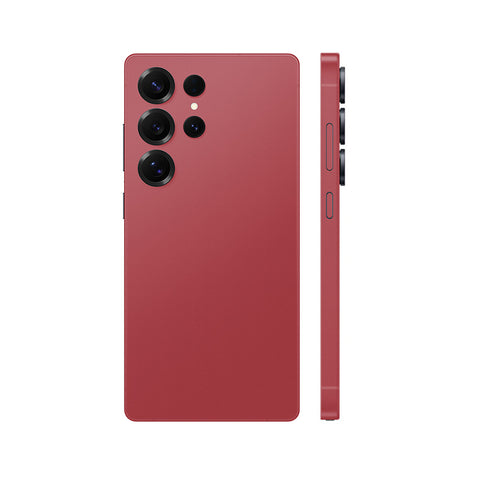 Miếng Dán Da Samsung Galaxy S25 Series Vân Aran Đỏ