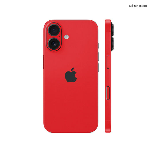 Miếng Dán Da IPhone 15 Series Vân Aran Đỏ Tươi