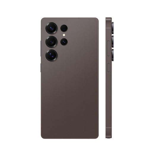 Miếng Dán Da Samsung Galaxy S24 Series Vân Aran Nâu Cafe