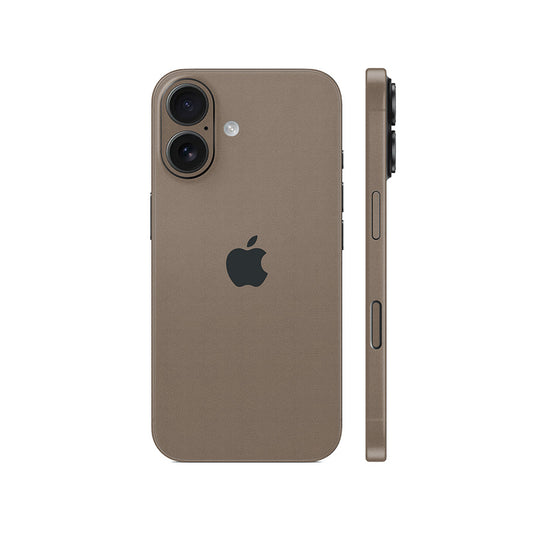 Miếng Dán Da IPhone 15 Series Vân Aran Nâu Kaki