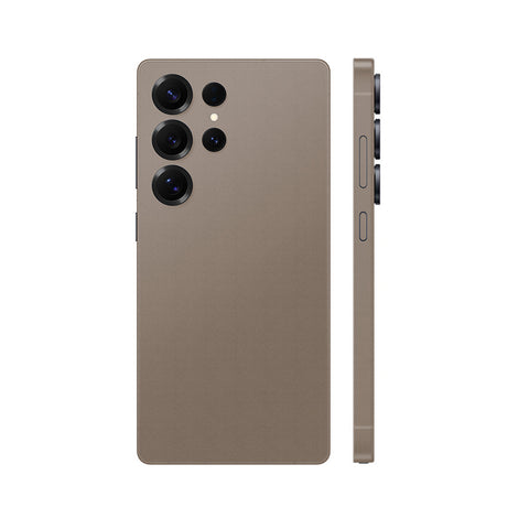 Miếng Dán Da Samsung Galaxy S25 Series Vân Aran Nâu Kaki