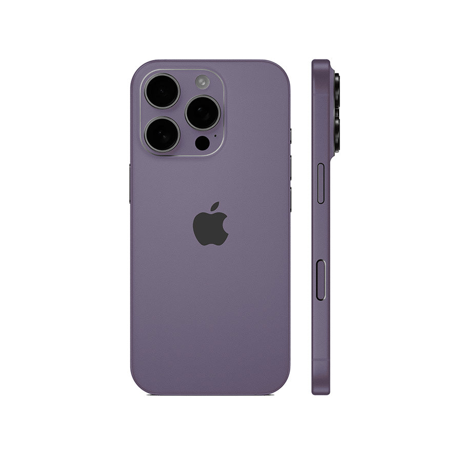 Miếng Dán Da IPhone 15 Series Vân Aran Tím