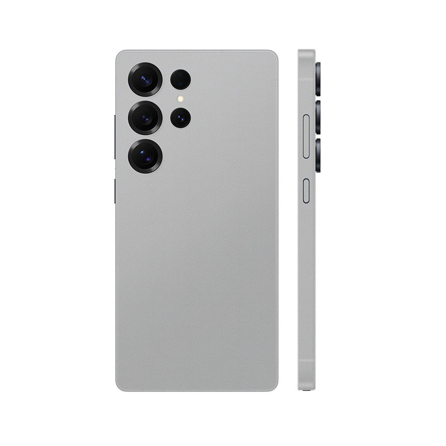 Miếng Dán Da Samsung Galaxy S24 Series Vân Aran Xám Ghi