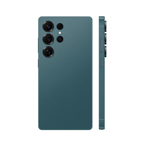 Miếng Dán Da Samsung Galaxy S24 Series Vân Aran Xanh Cổ Vịt