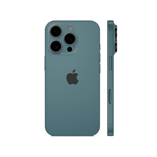 Miếng Dán Da IPhone 15 Series Vân Aran Xanh Cổ Vịt