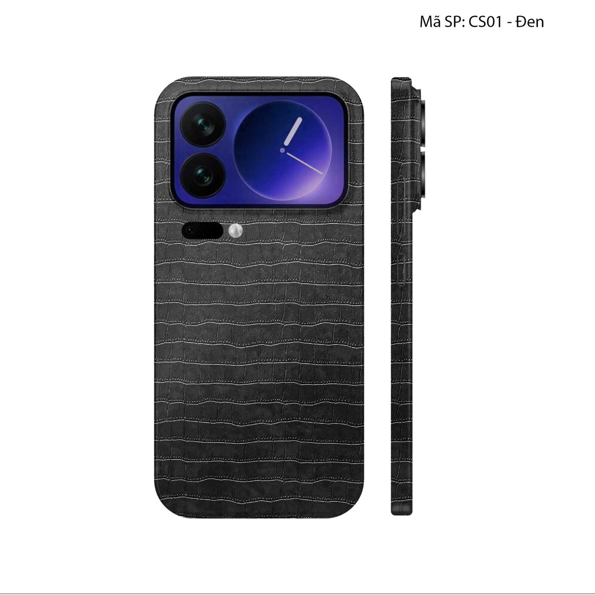 Miếng Dán Da Xiaomi 17 Series Vân Cá Sấu Đen | CS01