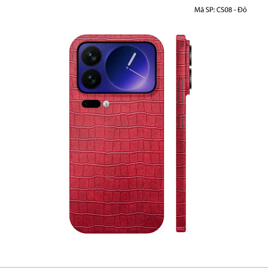 Miếng Dán Da Xiaomi 17 Series Vân Cá Sấu Đỏ | CS08