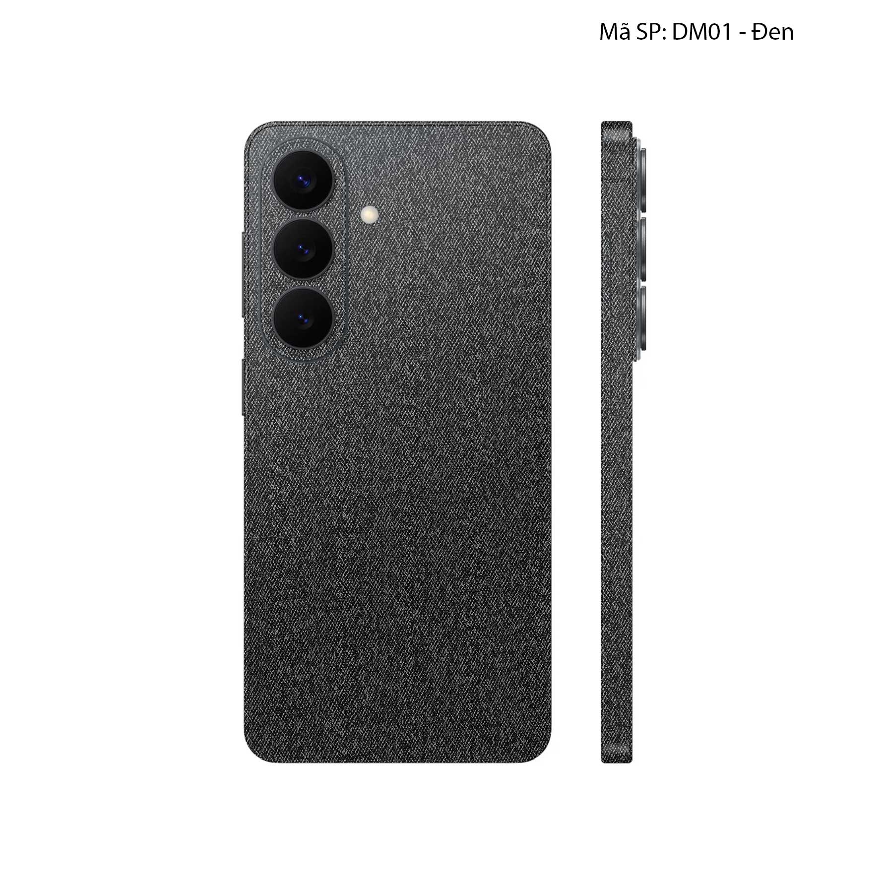 Miếng Dán Da Samsung Galaxy S26 Plus Demin Đen | DM01