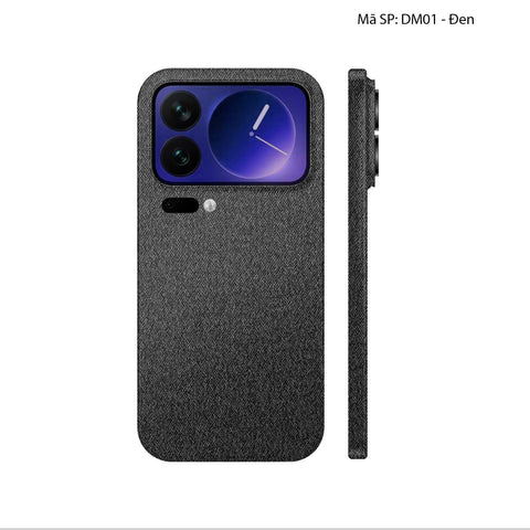 Miếng Dán Da Xiaomi 17 Series Vân Demin Đen | DM01