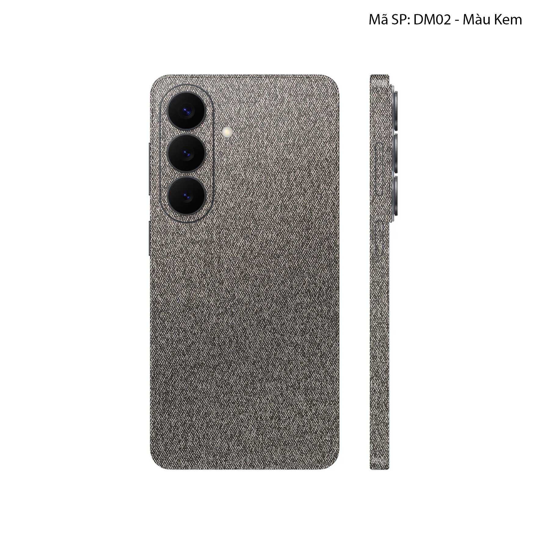 Miếng Dán Da Samsung Galaxy S26 Plus Demin Kem | DM02