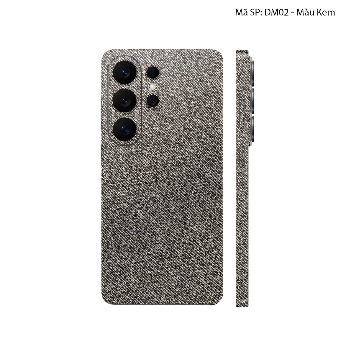 Miếng Dán Da Samsung Galaxy S26 Ultra Demin Kem | DM02